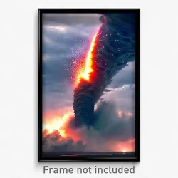 Pixel Art Poster - Dizzying Tornado (8 Bit Psychedelic Trippy Video Game Print)
