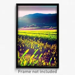 Pixel Art Poster - Wild Fields (8 Bit Psychedelic Trippy Weird Video Game Print)