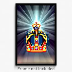 Pixel Art Poster - Amazing Crown (8 Bit Psychedelic Trippy Video Game Print)
