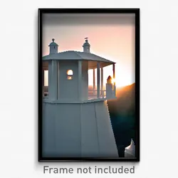 Pixel Art Poster - White Lookout (8 Bit Psychedelic Trippy Video Game Print)