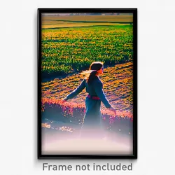 Pixel Art Poster - Sharp Fields (8 Bit Psychedelic Trippy Video Game Print)