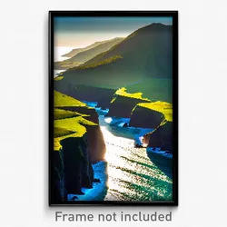 Pixel Art Poster - Acclaimed Coast (8 Bit Psychedelic Trippy Video Game Print)