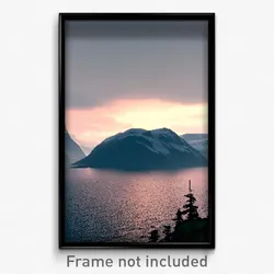 Pixel Art Poster - Dreary Fjord (8 Bit Psychedelic Trippy Video Game Print)