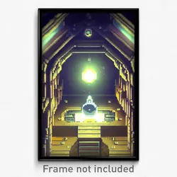 Pixel Art Poster - Tiny Chamber (8 Bit Psychedelic Trippy Video Game Print)
