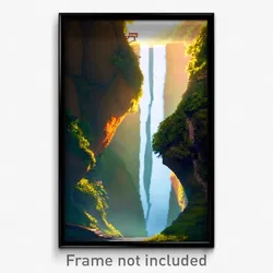 Pixel Art Poster - Adorable Ravine (8 Bit Psychedelic Trippy Video Game Print)