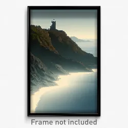 Pixel Art Poster - Bleak Promontory (8 Bit Psychedelic Trippy Video Game Print)