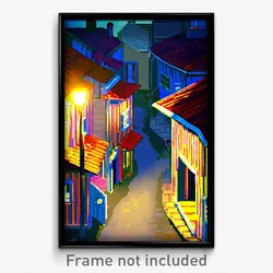 Pixel Art Poster - Homely Slum (8 Bit Psychedelic Trippy Weird Video Game Print)