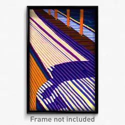 Pixel Art Poster - Striped Berth (8 Bit Psychedelic Trippy Video Game Print)