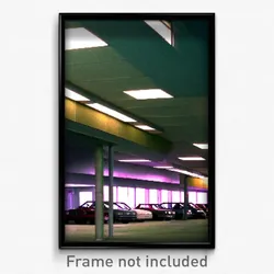 Pixel Art Poster - Haunted Car Dealership (8 Bit Psychedelic Video Game Print)