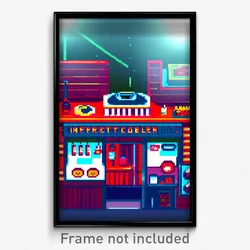 Pixel Art Poster - Imperfect Cobbler (8 Bit Psychedelic Trippy Video Game Print)