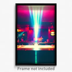 Pixel Art Poster - Flickering Bar (8 Bit Psychedelic Trippy Video Game Print)
