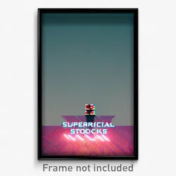 Pixel Art Poster - Superficial Stocks (8 Bit Psychedelic Video Game Print)