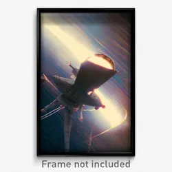 Pixel Art Poster - Old Fashioned Hyperspace (8 Bit Psychedelic Video Game Print)
