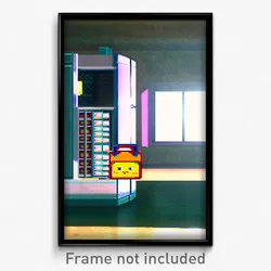Pixel Art Poster - Virtual Hutch (8 Bit Psychedelic Trippy Video Game Print)