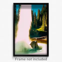 Pixel Art Poster - Vacant Geyser (8 Bit Psychedelic Trippy Video Game Print)