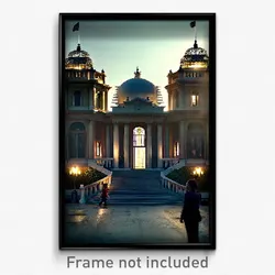 Pixel Art Poster - Small Belvedere (8 Bit Psychedelic Trippy Video Game Print)