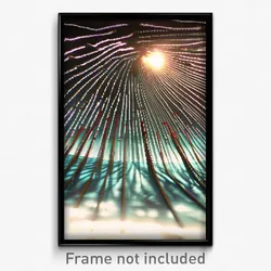Pixel Art Poster - Complex Wire Frame Tsunami (8 Bit Video Game Print)