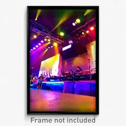 Pixel Art Poster - Blissful Music Venue (8 Bit Psychedelic Video Game Print)