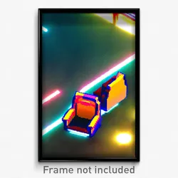 Pixel Art Poster - Majestic Seat (8 Bit Psychedelic Trippy Video Game Print)