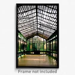 Pixel Art Poster - Empty Conservatory (8 Bit Psychedelic Video Game Print)