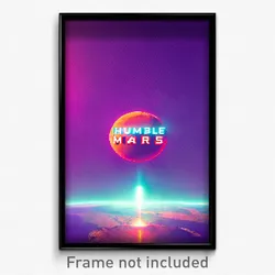 Pixel Art Poster - Humble Mars (8 Bit Psychedelic Trippy Weird Video Game Print)