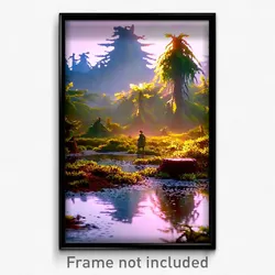 Pixel Art Poster - Different Bog (8 Bit Psychedelic Trippy Video Game Print)