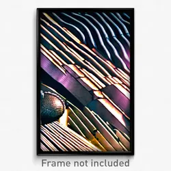 Pixel Art Poster - Metallic Barbican (8 Bit Psychedelic Trippy Video Game Print)