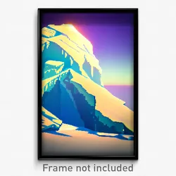 Pixel Art Poster - Adorable Iceberg (8 Bit Psychedelic Trippy Video Game Print)
