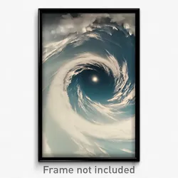 Pixel Art Poster - Gorgeous Hurricane (8 Bit Psychedelic Video Game Print)