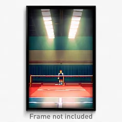 Pixel Art Poster - Vacant Court (8 Bit Psychedelic Trippy Video Game Print)