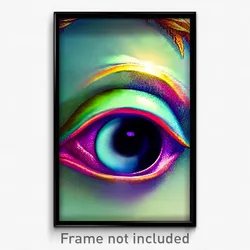 Pixel Art Poster - Admired Cataract (8 Bit Psychedelic Trippy Video Game Print)