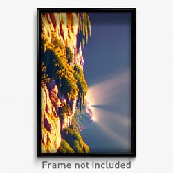 Pixel Art Poster - Acidic Strait (8 Bit Psychedelic Trippy Video Game Print)