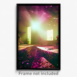 Pixel Art Poster - Rundown Discotheque (8 Bit Psychedelic Video Game Print)