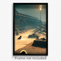 Pixel Art Poster - Complicated Redoubt (8 Bit Psychedelic Video Game Print)