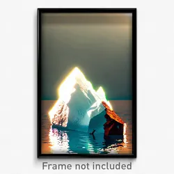 Pixel Art Poster - Rusty Iceberg (8 Bit Psychedelic Trippy Video Game Print)