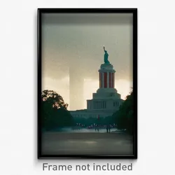 Pixel Art Poster - Gloomy Fourth Of July (8 Bit Psychedelic Video Game Print)