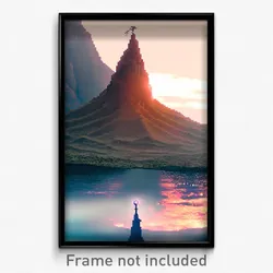 Pixel Art Poster - Strange Peak (8 Bit Psychedelic Trippy Video Game Print)