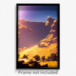 Pixel Art Poster - Golden Mesa (8 Bit Psychedelic Trippy Weird Video Game Print)