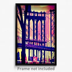 Pixel Art Poster - Admired New York (8 Bit Psychedelic Trippy Video Game Print)