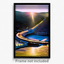 Pixel Art Poster - Giant Amphitheatre (8 Bit Psychedelic Video Game Print)