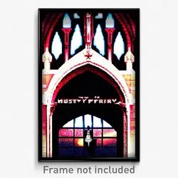 Pixel Art Poster - Musty Friary (8 Bit Psychedelic Trippy Video Game Print)