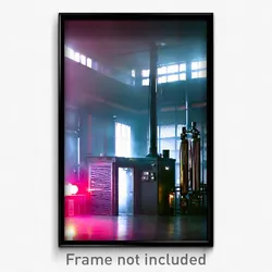 Pixel Art Poster - Tall Boiler Room (8 Bit Psychedelic Trippy Video Game Print)