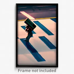 Pixel Art Poster - Shiny Crossing (8 Bit Psychedelic Trippy Video Game Print)