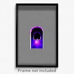 Pixel Art Poster - Violet Bolt Hole (8 Bit Psychedelic Trippy Video Game Print)