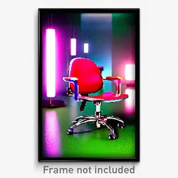 Pixel Art Poster - Striking Chair (8 Bit Psychedelic Trippy Video Game Print)