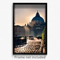 Pixel Art Poster - Webbed Rome (8 Bit Psychedelic Trippy Weird Video Game Print)