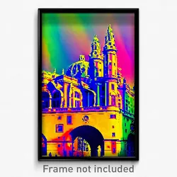 Pixel Art Poster - Multicolored Vienna (8 Bit Psychedelic Video Game Print)