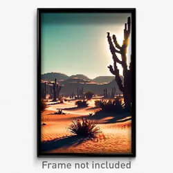 Pixel Art Poster - Wiry Desert (8 Bit Psychedelic Trippy Weird Video Game Print)