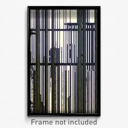 Pixel Art Poster - Wire Frame Glitchy German City (8 Bit Video Game Print)