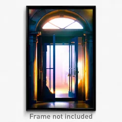 Pixel Art Poster - Negligible Entrance (8 Bit Psychedelic Video Game Print)